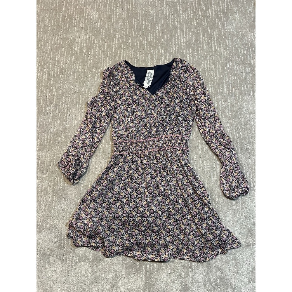 Women's Small Sadie & Sage long-sleeve floral mini dress